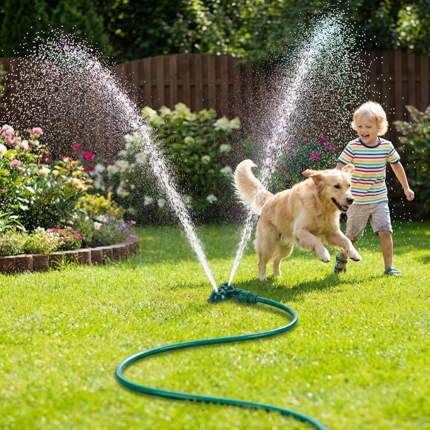 6 Pcs Twin Spot Stationary Sprinkler, Heavy-Duty Metal Dual Circle Sprinkler, Garden Spot Water Spray for Outdoor Yard Lawn Plants Irrigation