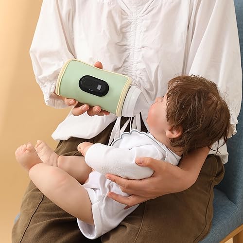 Miniatura 9 de Calentador de biberones de 20 temperaturas, digital USB, portátil, calentador de leche materna, cubierta térmica universal para fórmula infantil,