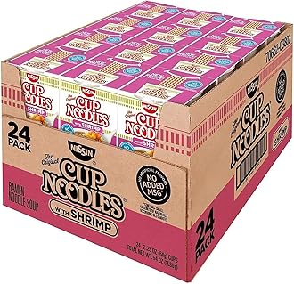 Nissin Cup Noodles With Shrimp, 2.25 Oz., 24/Box (03802)