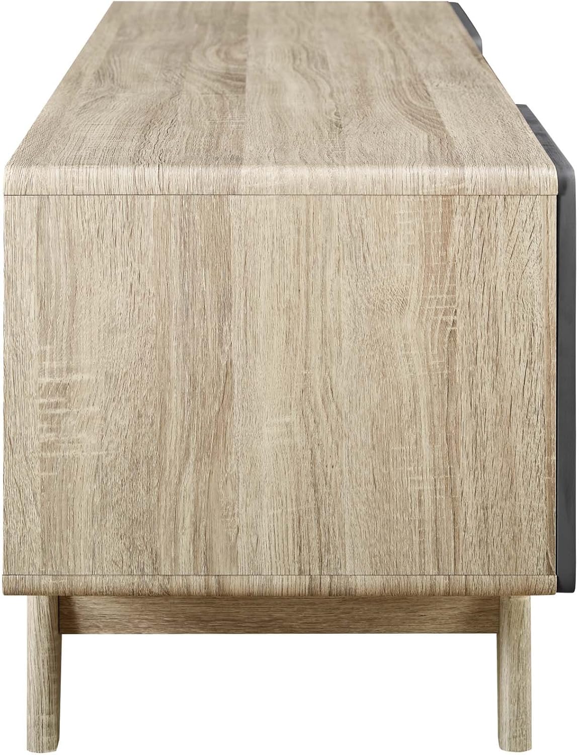 Modway Tread Mid-Century Modern 59 Inch TV Stand, 59", Natural Gray