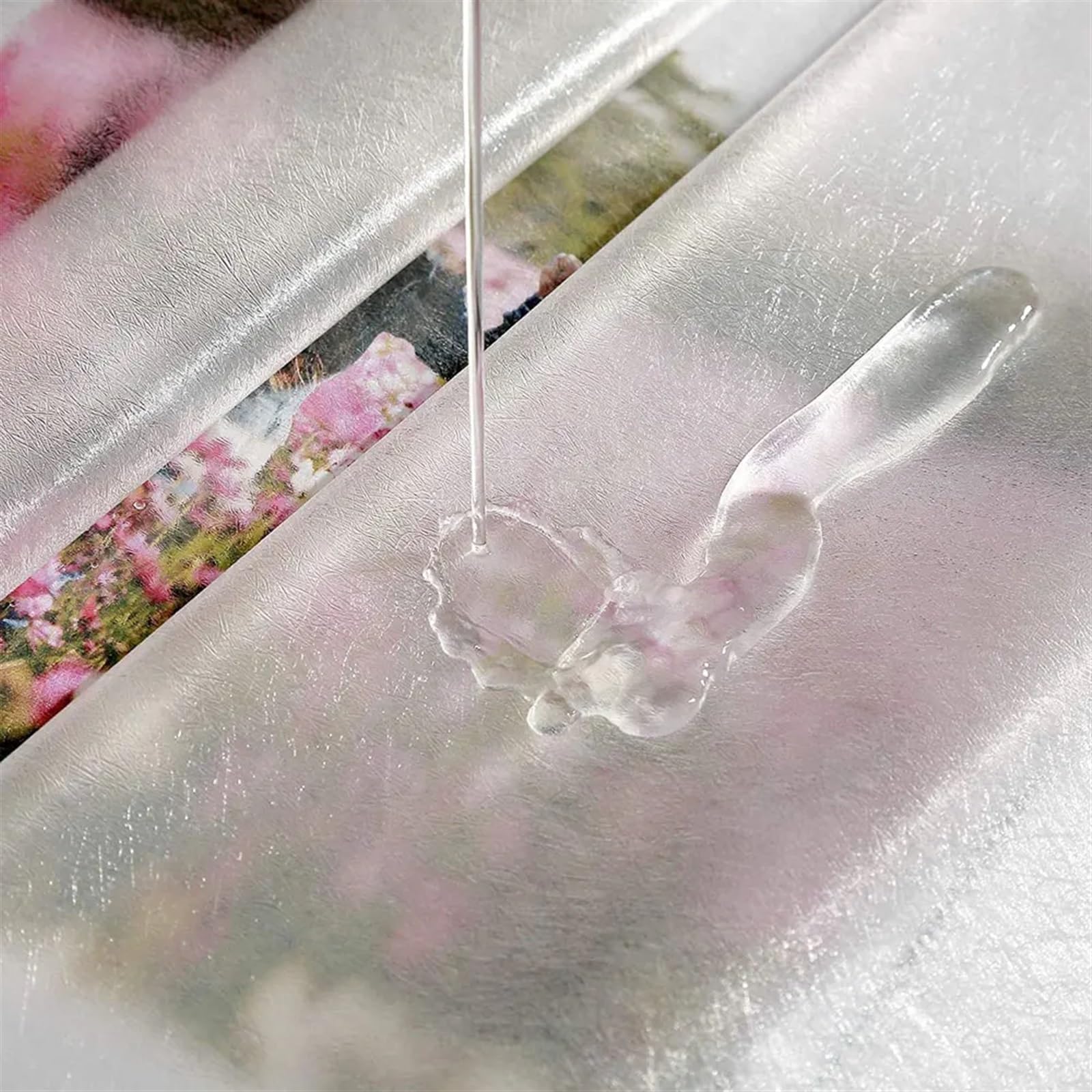 Rideau Douche Rideau de Douche EVA imperméable Luxe, Transparent, translucide, Salle Bain en Plastique avec Crochet(W260xH200cm)