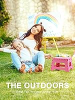 Vista 5 de Dyforce Taburete plegable antideslizante – Taburete plegable de alta calidad de 9 pulgadas de altura para niños, cocina, jardín, baño, camping