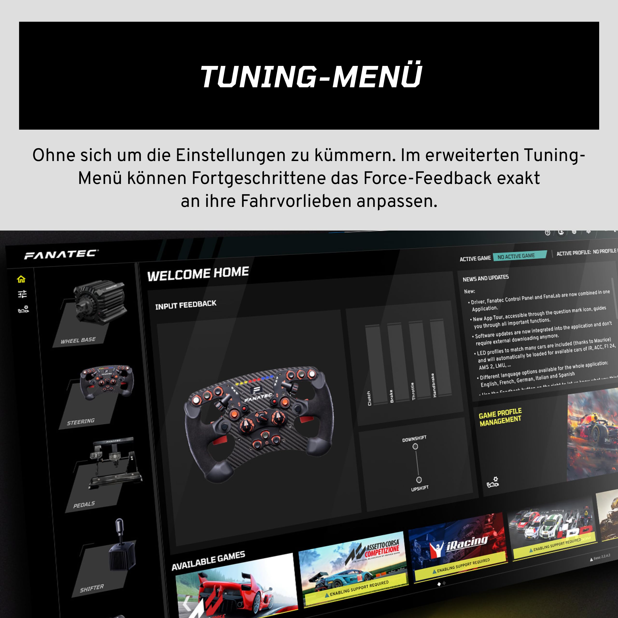 Fanatec CSL DD QR2 Wheel Base 5 Nm Direct Drive Dynamisches Force Feedback Motorsport-Schnellverschluss