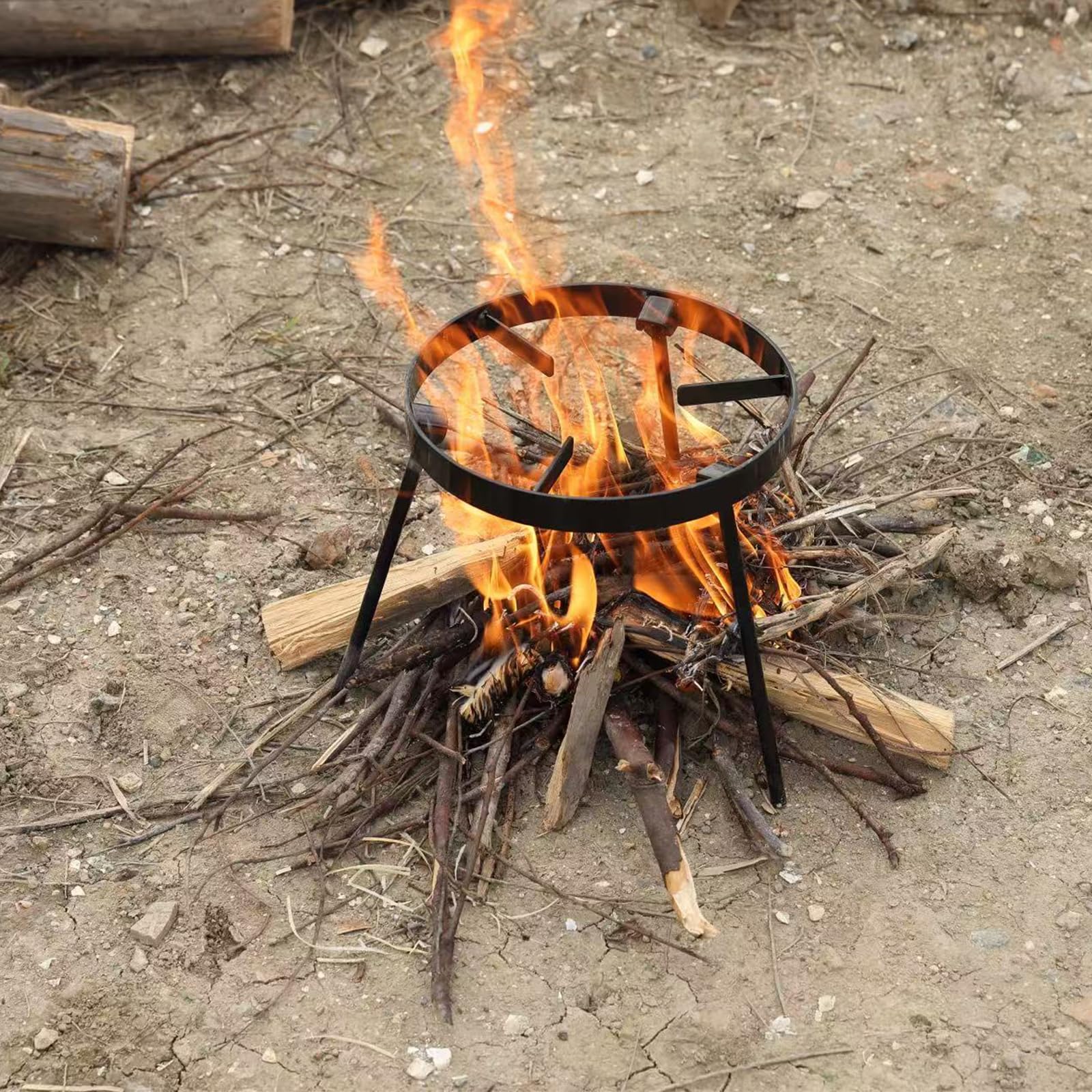 Camp Fire Cast Iron Dutch Oven Tripod Tripod For Cooking Over Fire