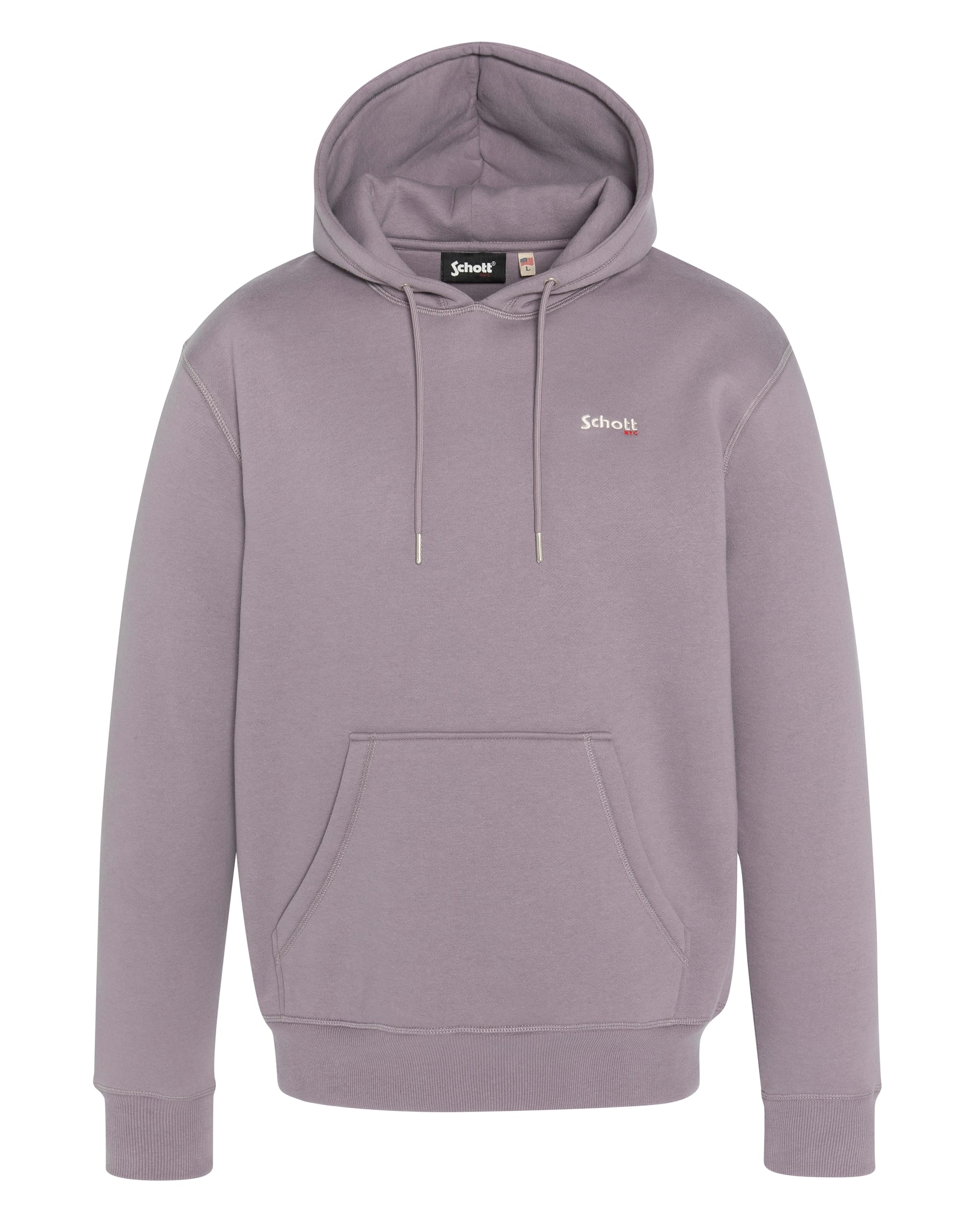 Schott NYC Swcasual2 Hooded Sweatshirt, Purple, M