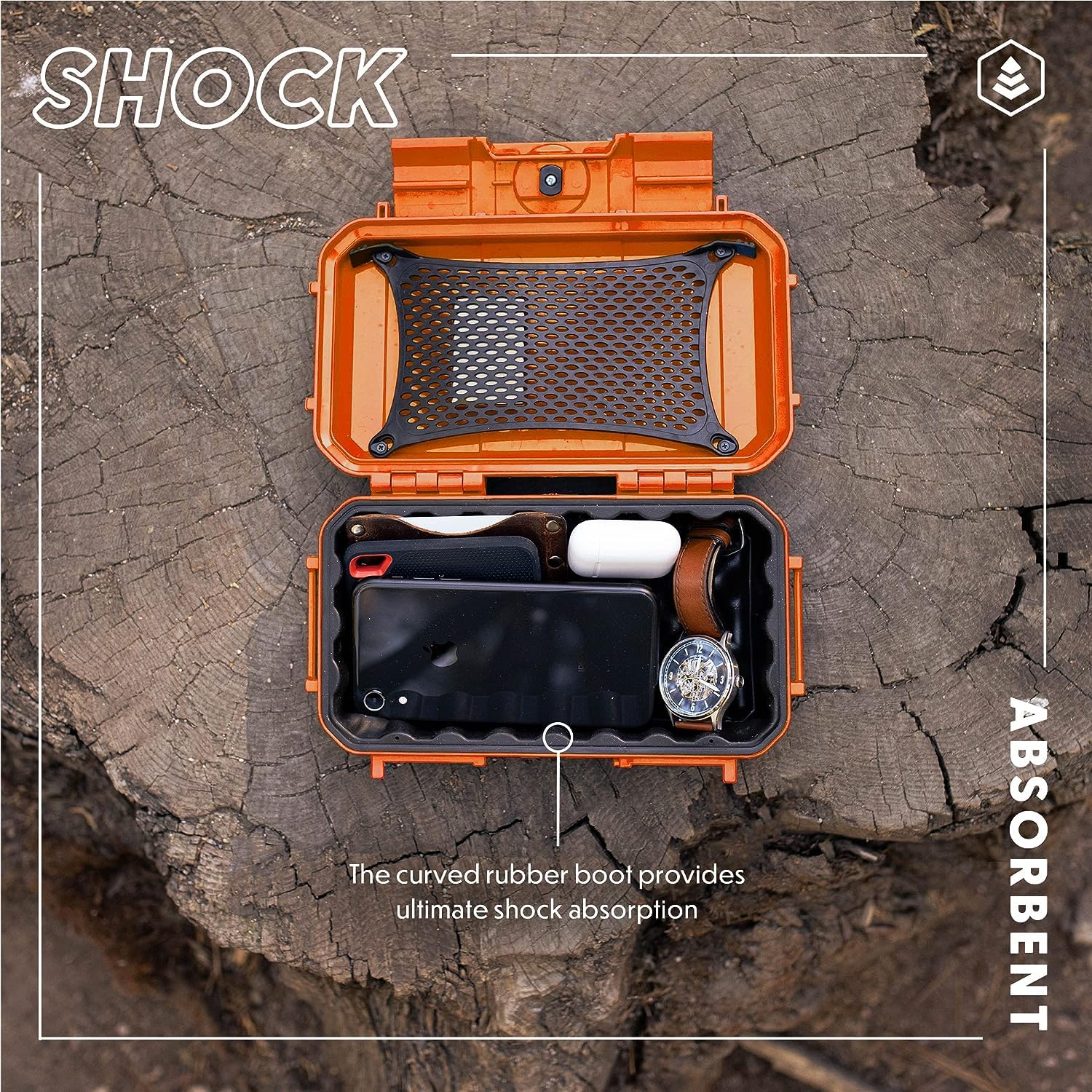 Evergreen 56 - Funda Protectora Impermeable para Caja Impermeable, Seguro para Viajes, especificaciones Mil, Fabricado en Estados Unidos, para organizar cámaras, teléfonos, Camping, Pesca, Senderismo