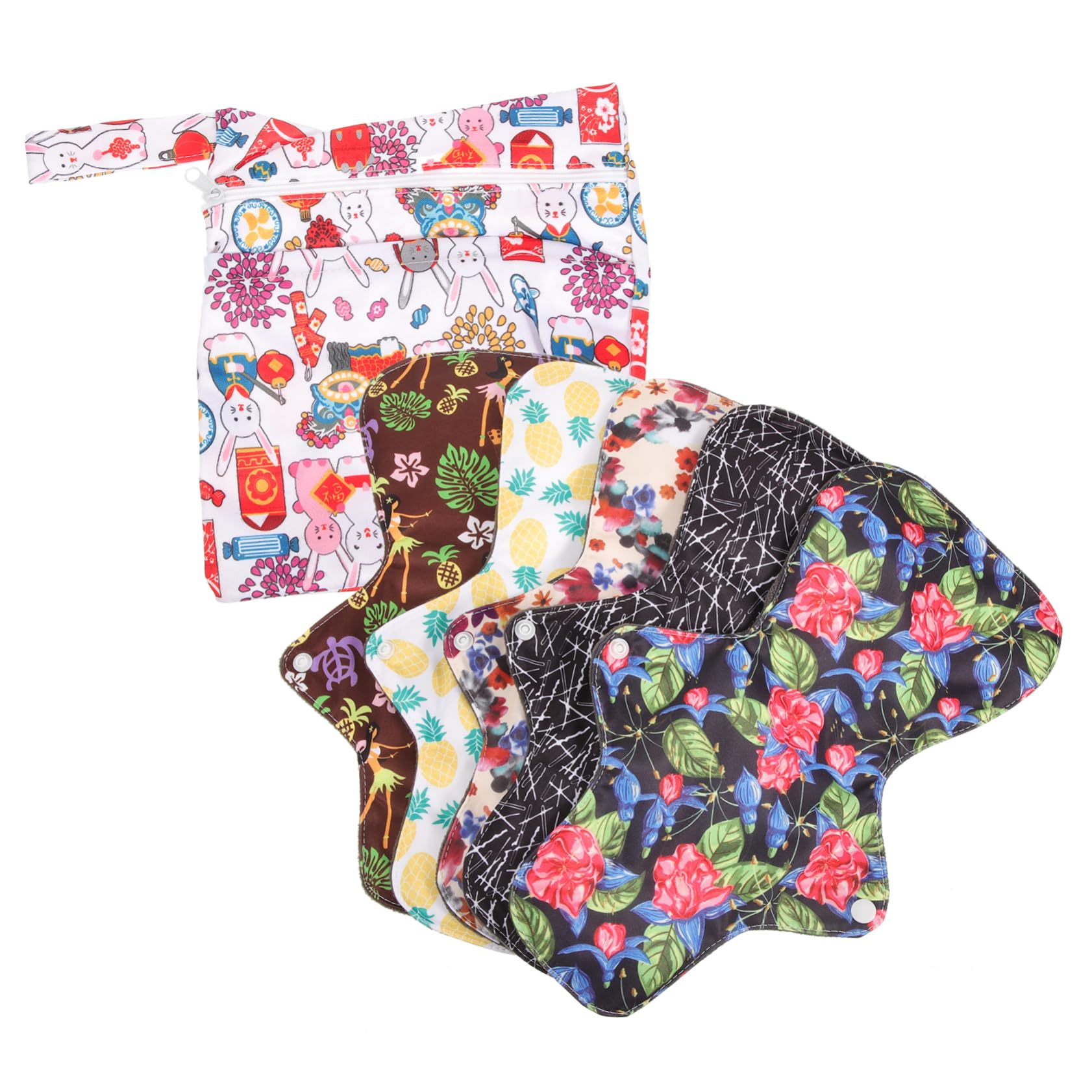 FRCOLOR 2 Sätze waschbare Damenbinde Männer steckt Teenager Zeitraum Liner menstruations pad livy menstruationspad menstruation pad wiederverwendbare Pads tragbare Damenbinde Polyester