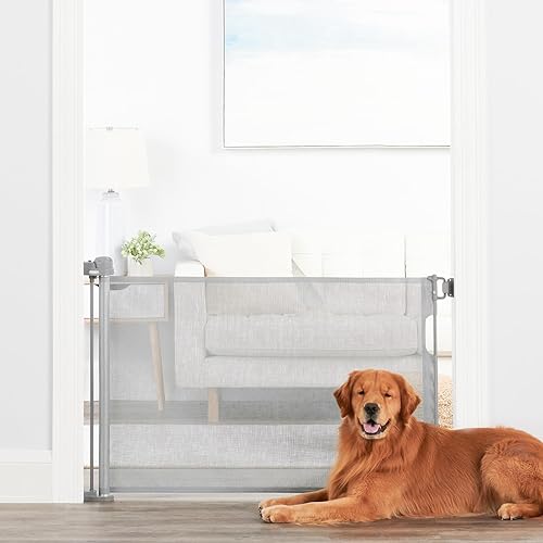 Carlson - Puerta retráctil extra ancha para mascotas, se expande hasta 50 pulgadas de ancho, fácil de instalar, incluye plantilla de instalación, Carlson - Puerta retráctil extra ancha para mascotas, se expande hasta 50 pulgadas de ancho, fácil de instalar, incluye plantilla de instalación,