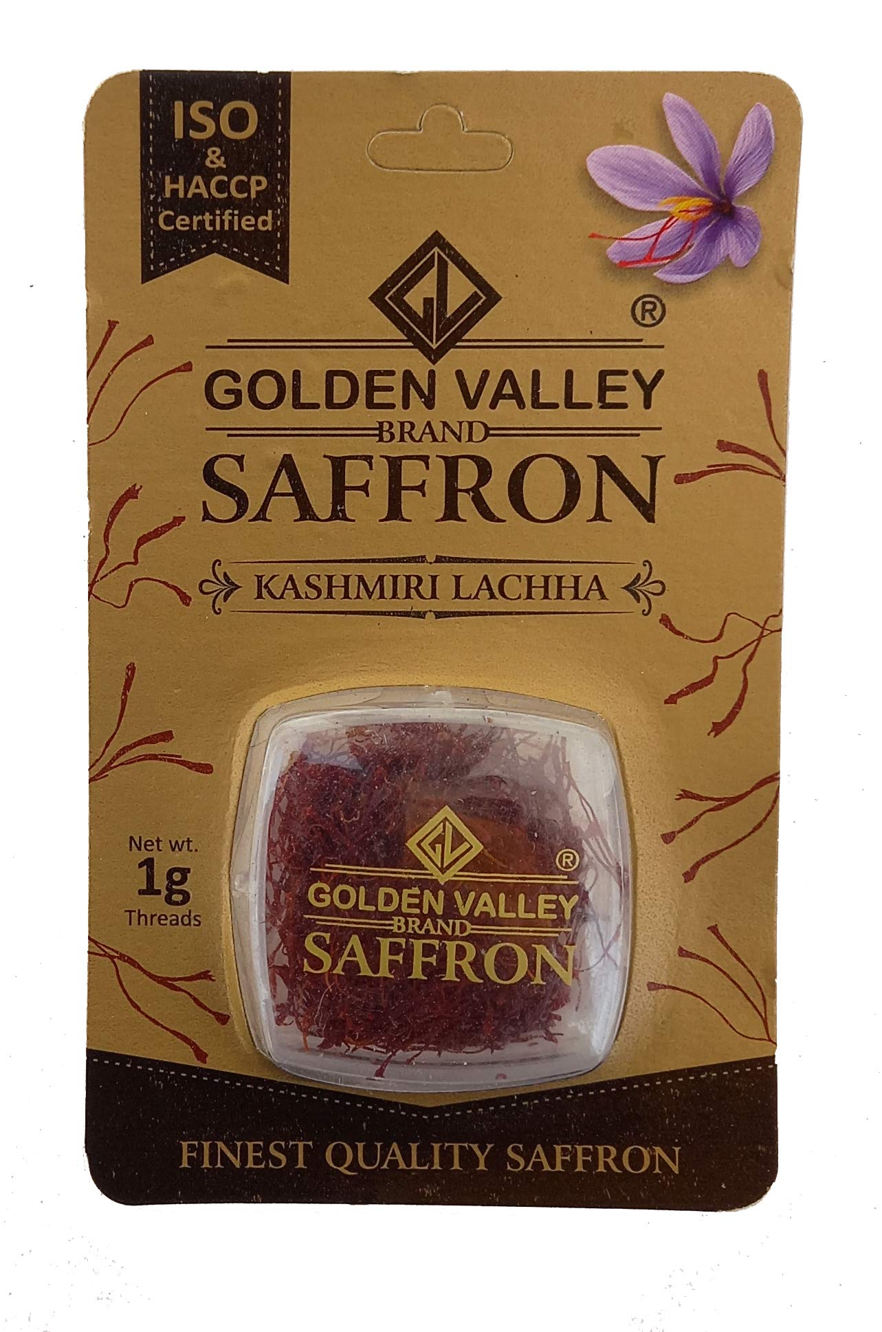 Golden Valley 1Gram Saffron Pure Natural Kashmiri Lacha Saffron for Cooking, Biryani, Health, Beauty, Tilak Grade A++ Kesar - 1pack of 1gram (B09TPJ8ZVY) Amazon Price History, Amazon Price Tracker