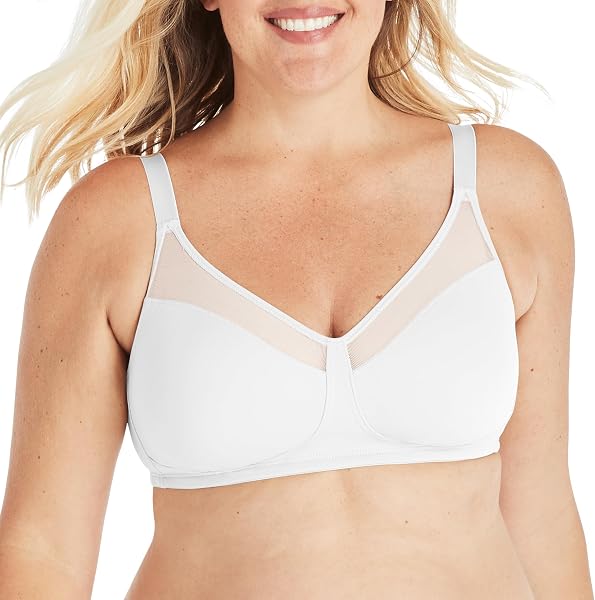 Playtex Women's 18 Hour Minimizer Smoothing Full-Coverage Wireless T-Shirt…