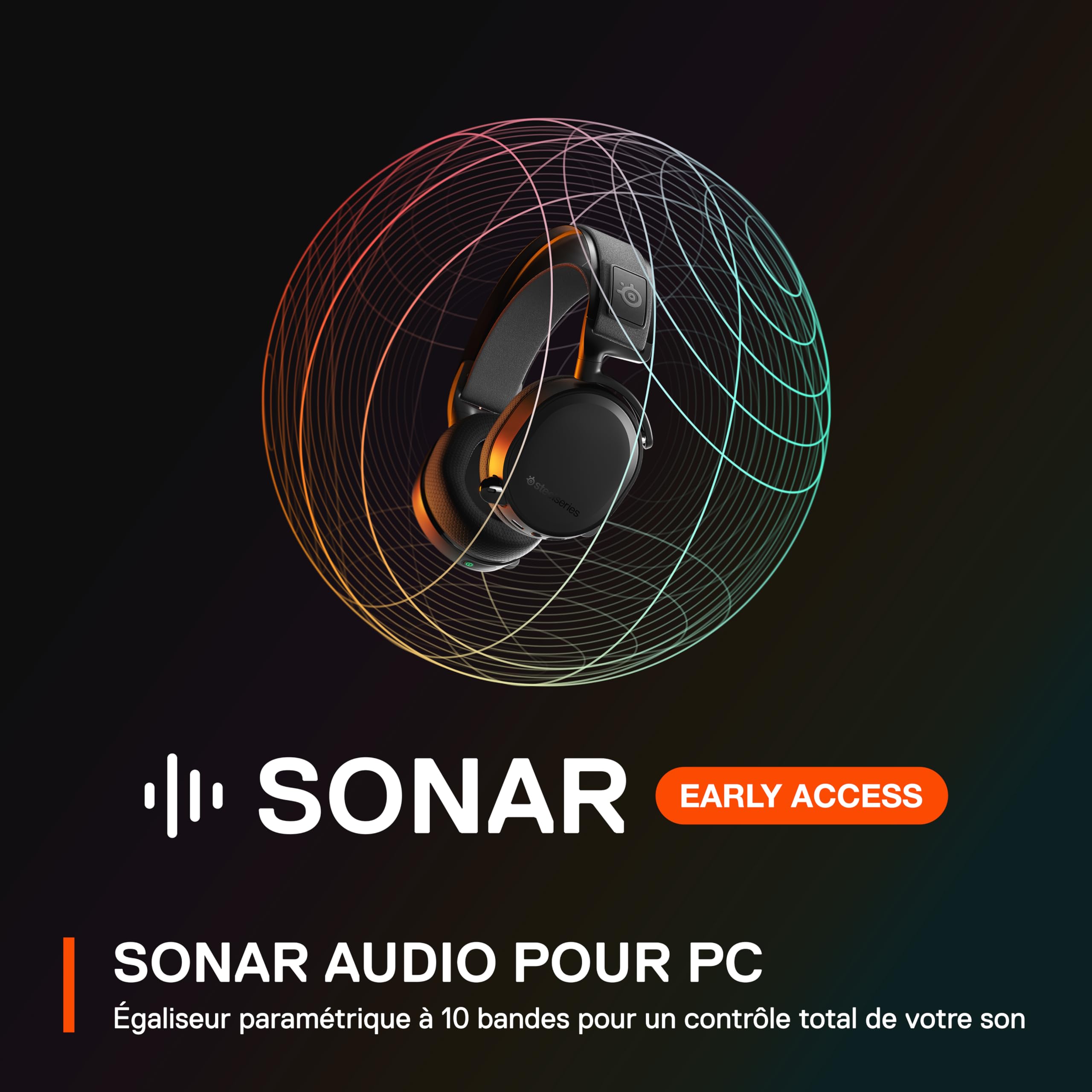 SteelSeries Arctis 7+ - Casque gaming sans fil - Sans perte 2,4 GHz - 30 heures d’autonomie de la batterie - Pour PC, PS5, PS4, Mac, Android et Switch - Noir