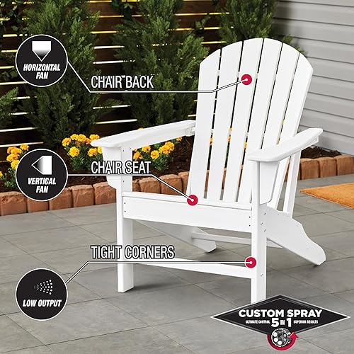 Miniatura 5 de Rust-Oleum 376856 Pintura en aerosol 5 en 1 personalizada para prevención del óxido, 12 onzas, blanco plano