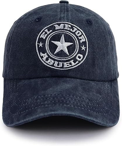 El Mejor Abuelo - Gorra de béisbol bordada ajustable de algodón para el día del padre