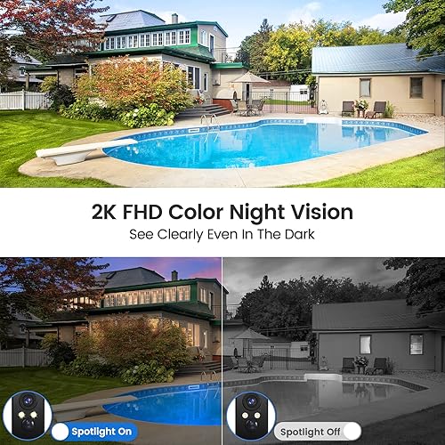 Miniatura 8 de Cámara de seguridad celular 4G LTE inalámbrica para exteriores, magnética, no necesita WiFi, panorámica de 300°, alimentada por energía solar,