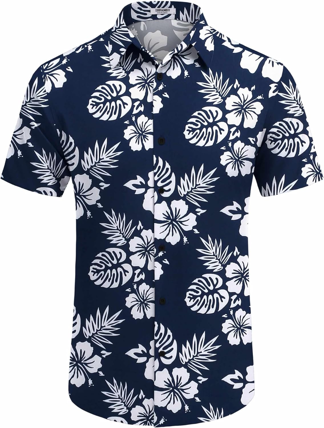 COOFANDY Mens Hawaiian Shirt Short Sleeve Button Down Shirts Tropical Floral Summer Beach Shirts - Image 6