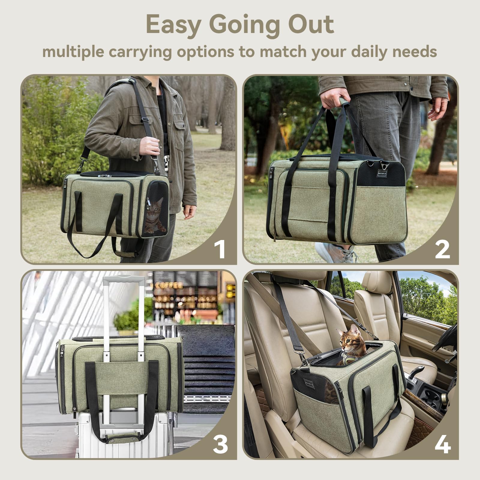 Sac à Chat Sac De Transport Extensible Pour Chat Chien Et Autres