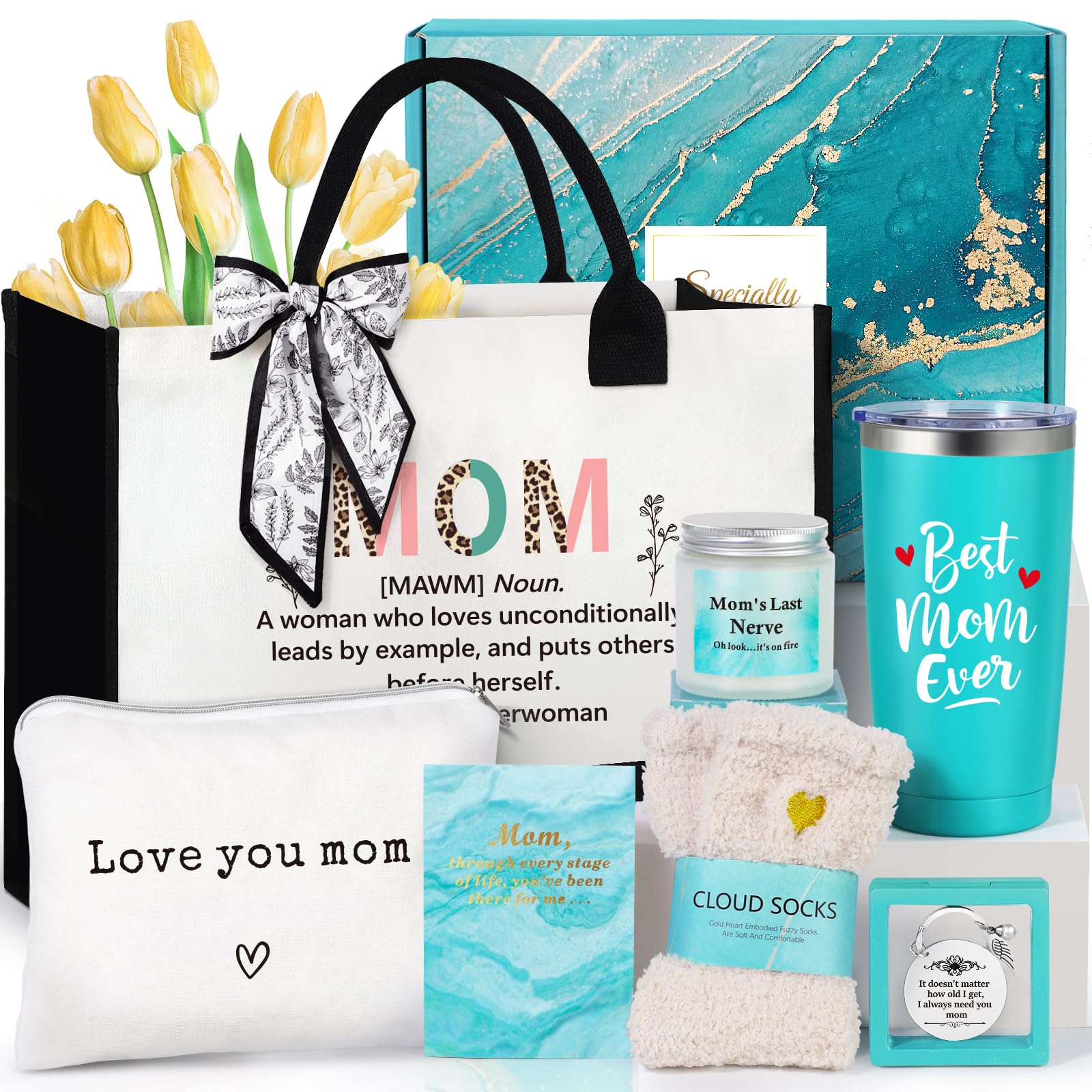 Suhctuptx Gifts for Mom - Daughter, Son & Best Mom Ever - Christmas, Mother's Day, Valentine's Day & Funny Birthday Ideas - Mother In Law Tote Bag