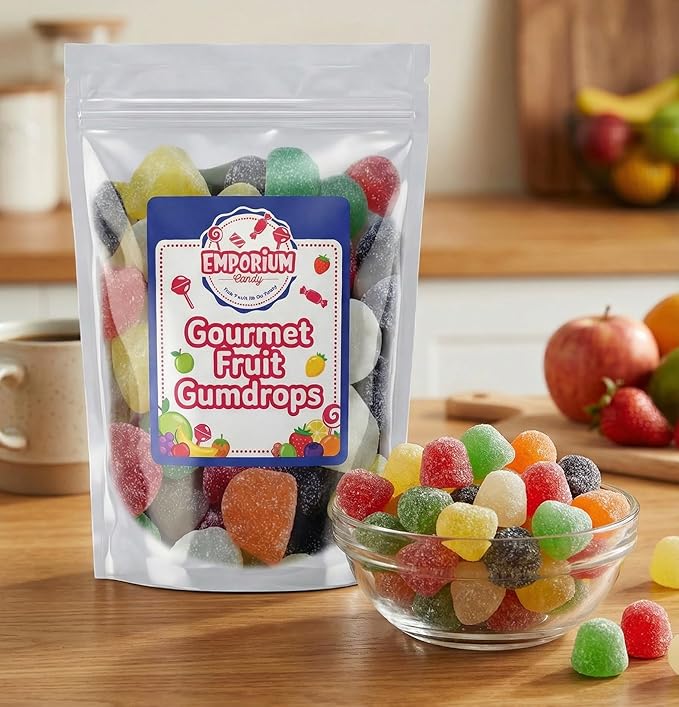 Gourmet Gumdrop Candy Assortment - 2 lb de dulces frutales miniatura 5