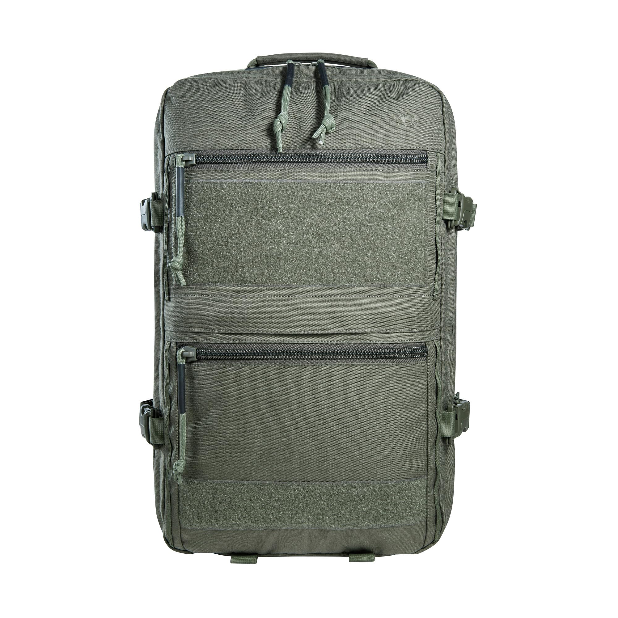 Tasmanian Tiger TT Modular Grab Pack 30 litrów pojemny plecak outdoorowy i survivalowy z 4 wyjmowanymi kieszeniami na rzepy i wieloma możliwościami organizacji do użytku, trekkingu, bushcraft, szary