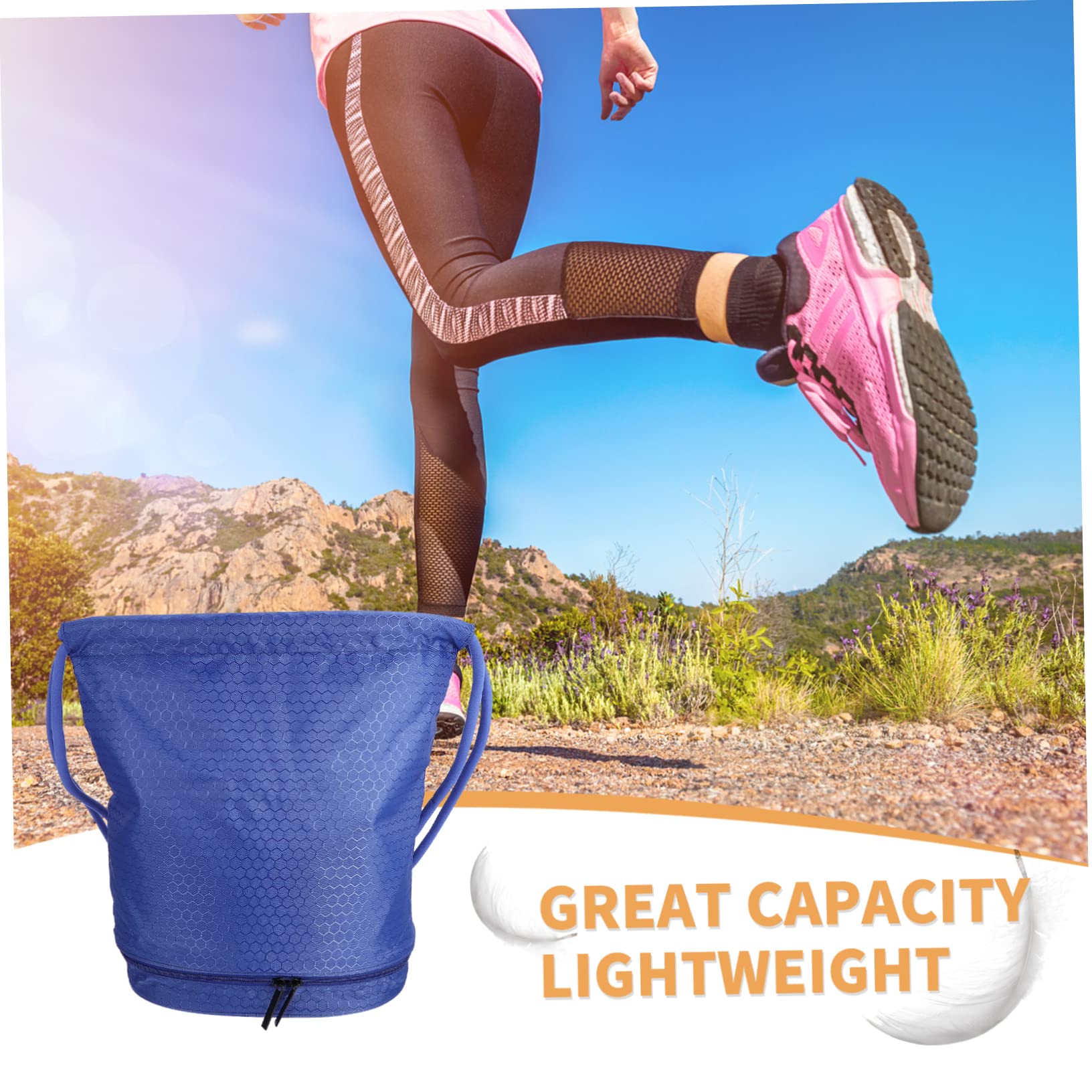 CONGARTENO Swimming Sackpack Dry Wet Separation Drawstring Backpack for Men Sports Gym Yoga Travel