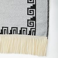 Vista 6 de Poncho mexicano sarape con capucha para hombres, estilo vintage, azteca, hippie, a rayas, occidental, manta poncho suéter sin mangas, disfraz de capa