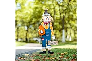 Glitzhome 36"H Scarecrow Fall Decor Outdoor Yard Stake