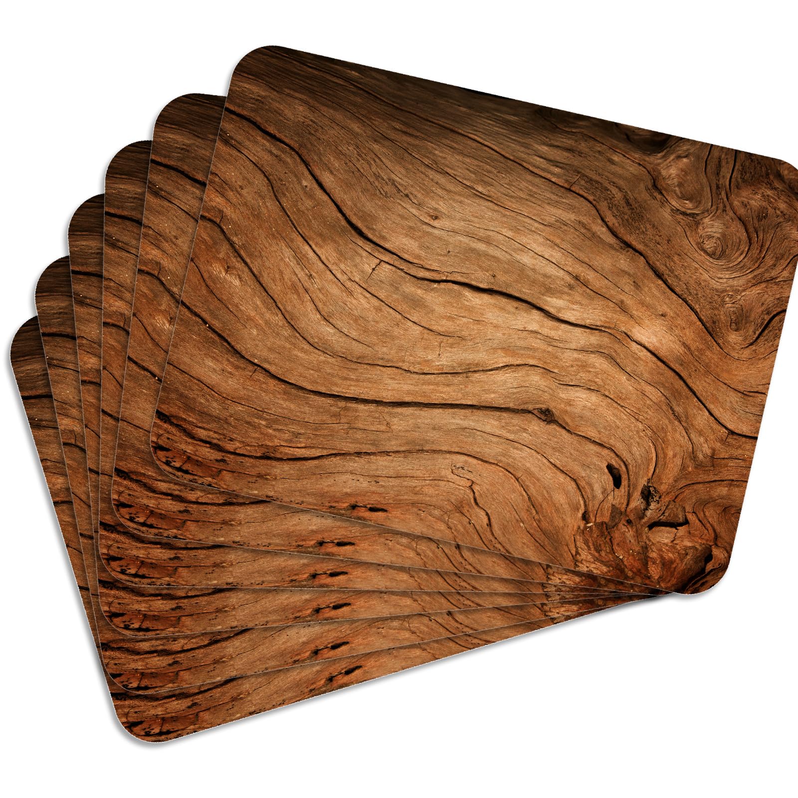VELORA H&L Platzsets Kork - Tischsets 30 x 40 cm, Abwaschbar, rutschfest und Hitzebeständig bis 100°C, Dekorative Tischunterlagen für Küche und Esszimmer