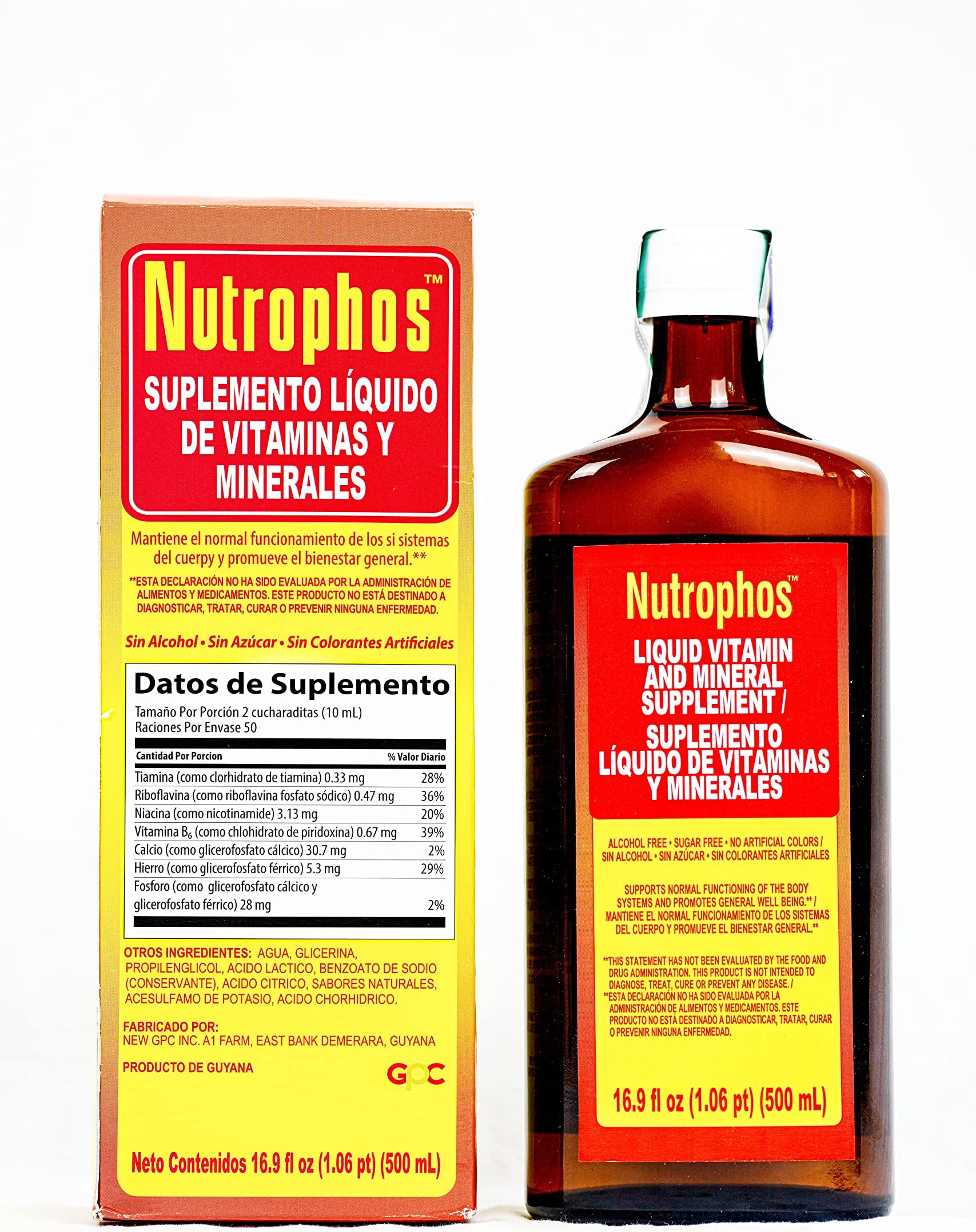 Liquid Vitamin and Mineral Supplement - Supports Normal Functioning of the Body Systems and Promotes General Well Being - 16.9 fl oz