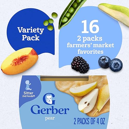 Miniatura 5 de Gerber Natural for Baby Farmers' Market Favorites - Alimento para bebés, para la 2 etapa, paquete variado, envases de 4 onzas (paquete de 32)