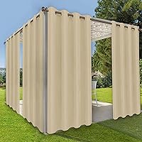 Vista 1 de OutdoorLines Cortinas impermeables para interiores y exteriores para patio – Panel de cortina de privacidad y bloqueo solar con ojales, resistente a