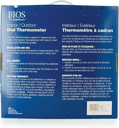 Miniatura 3 de BIOS Termómetro de dial, Blue Jay, 12"