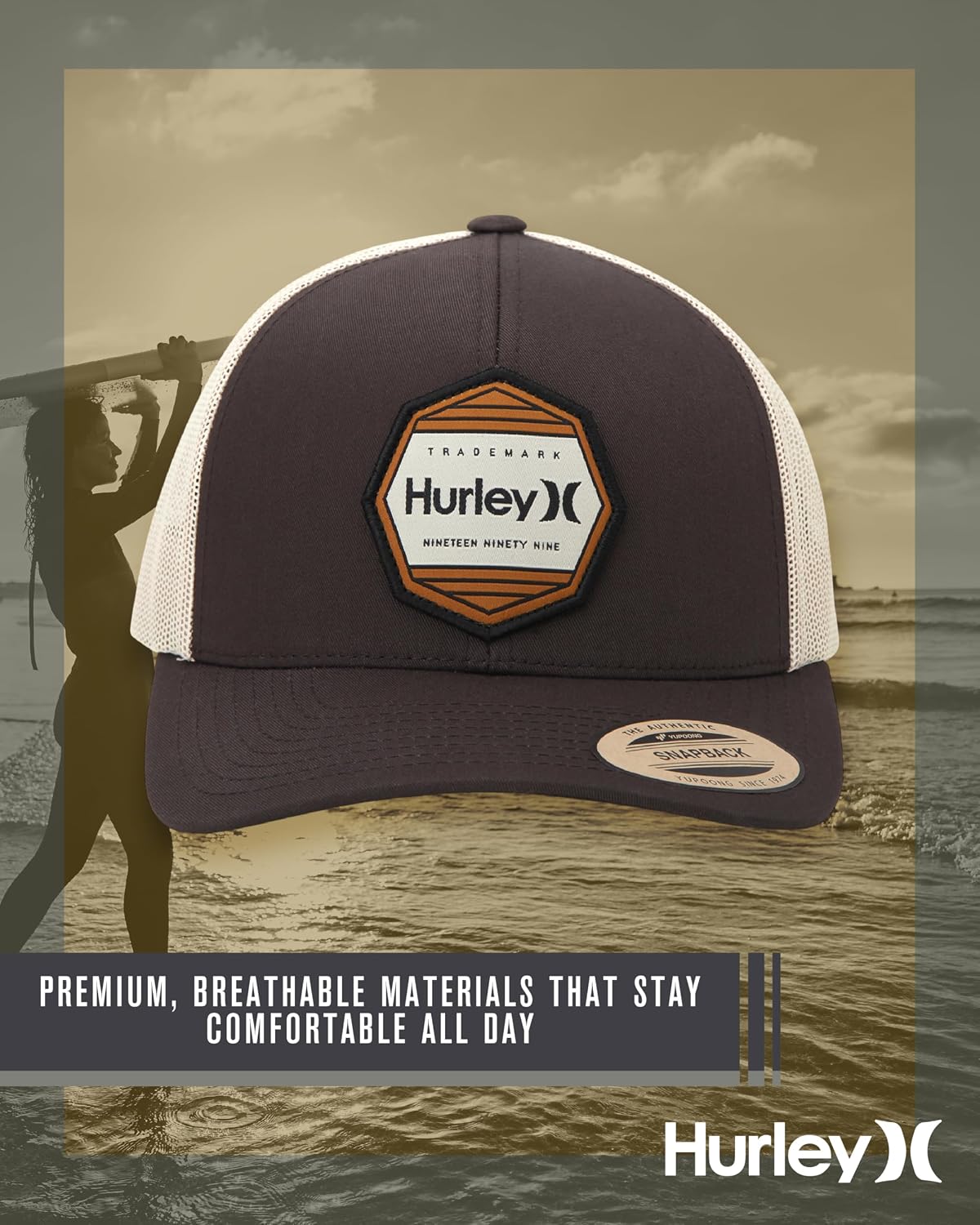 Hurley Mens Hat - Oceanside Flex Fitted Trucker Hat