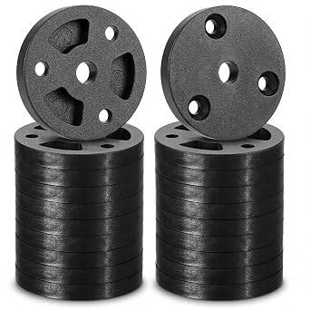 Moxweyeni 20 Pcs 2" x 1/4" Deck Board Ledger Spacers Bulk Drainage Spacer Building Tool Thick Polypropylene Prevent Rot from Occurring at Deck Ledger Connection Stair Stringers Shade Structures