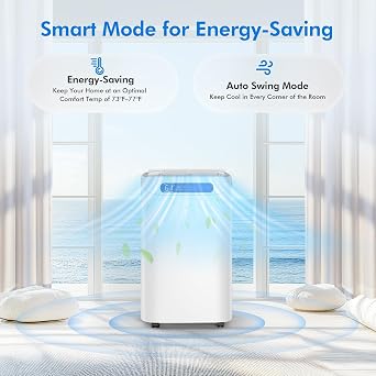 14000 BTU Portable Air Conditioners, Cools Up to 700 Sq.Ft, AC Unit with Cooling, Fan, Dehumidifier, Sleep Mode, Remote Control&Installation Kit, Portable AC for Large Rooms