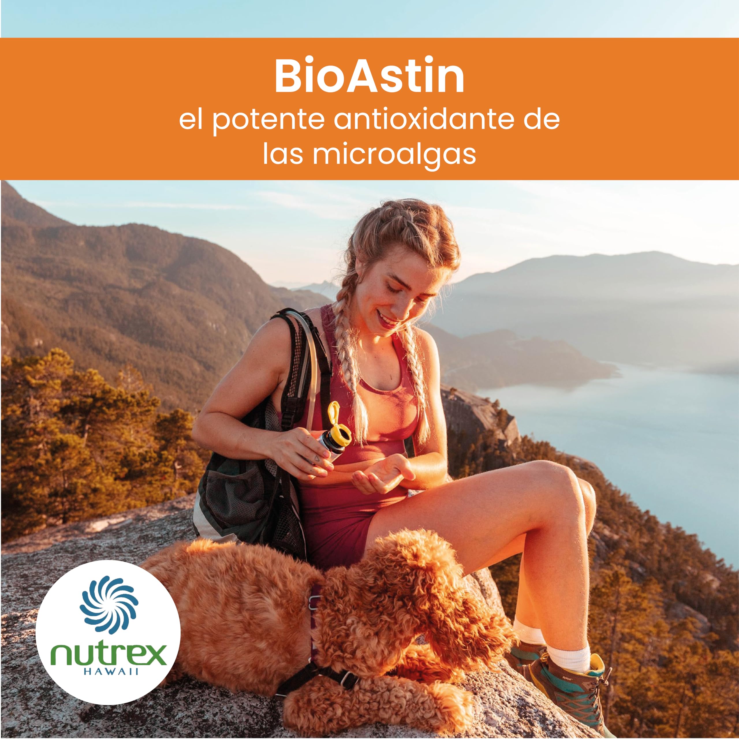 Nutrex Hawaii, BioAstin, Hawaiian Astaxanthin, 4mg, 120 Cápsulas blandas, Probado en Laboratorio, Vitamina E, Sin Gluten, Sin Soja, No GMO