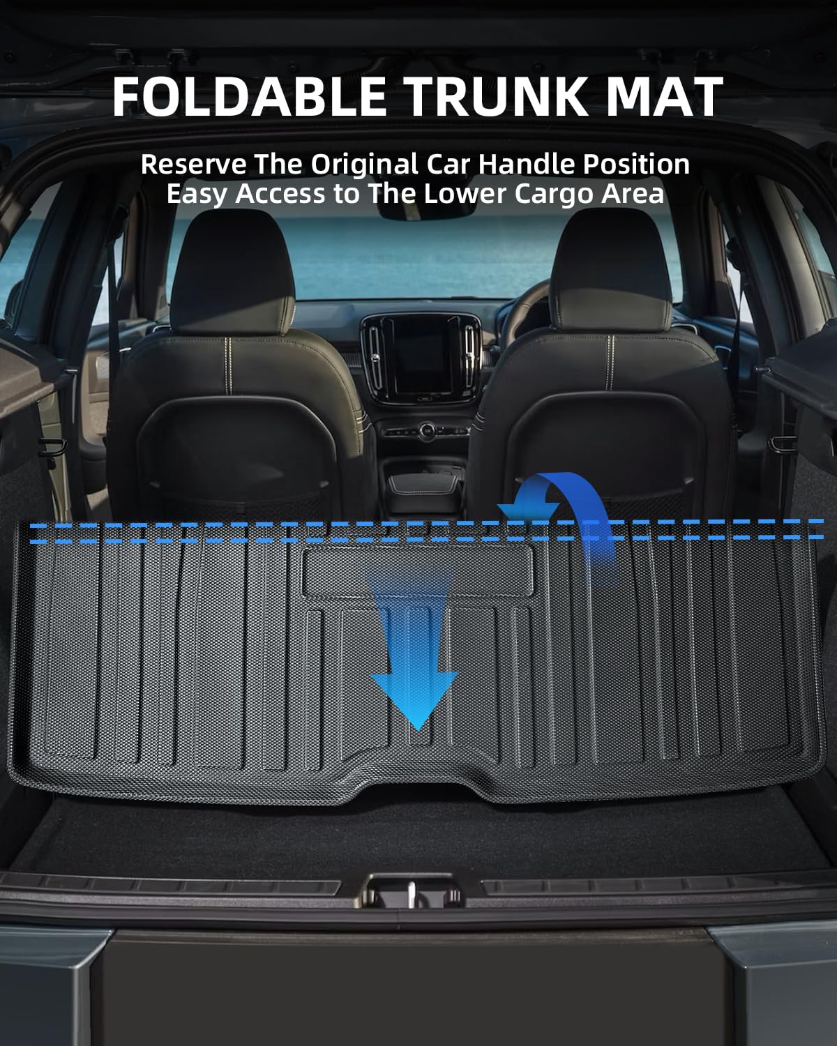 TPE Mata do Bagażnika do Hyundai Tucson NX4 Hybrid PHEV 2021-2025 | Dywanik do bagażnika Oryginalna, Maty do Bagażnik z Wysokimi Krawędziami, Akcesoria Antypoślizgowymi i Wodoodpornymi
