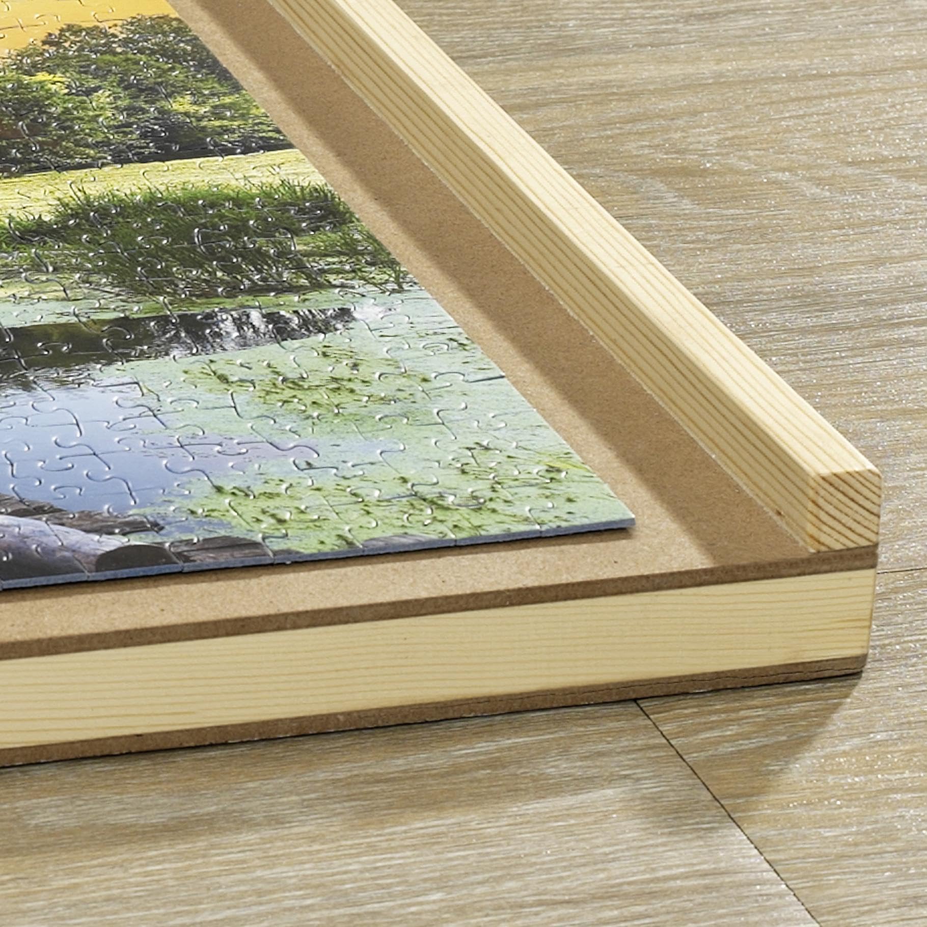 Bambelaa! Puzzletisch 1500 Teile mit 4 Schubladen Puzzlebrett mit Auszügen Tragbarer Puzzle Tisch für Erwachsene Puzzel Board Puzzleunterlage Puzzleboard Puzzlematte Aufbewahrung Holz ca. 90x67x4,5 cm