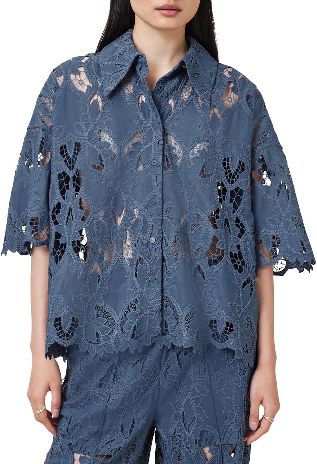 AllSaints Women's Charli Emb Shirt