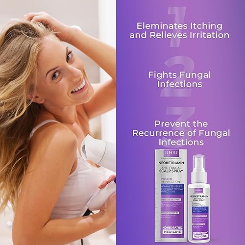Miniatura 5 de Spray antifúngico para el cuero cabelludo para alivio del cuero cabelludo escamoso y con picazón Spray antifúngico para infecciones por levaduras