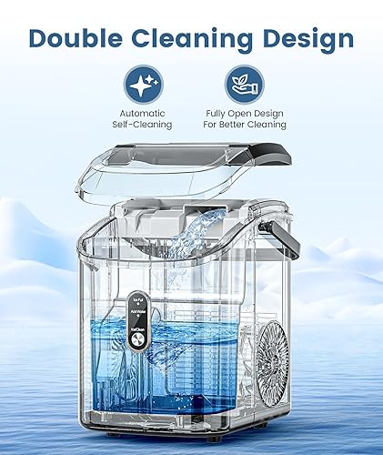Miniatura 4 de COWSAR Nugget Ice Makers - Máquina para hacer hielo de guijarros con hielo masticable suave, 34 libras24 horas, autolimpieza, operación con un solo