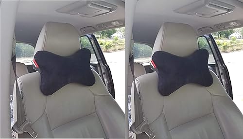 Paquete de 2 almohadas de cuello de viaje con forma de hueso de perro, espuma viscoelástica, para automóvil, autobús, camión, conducción cómoda,