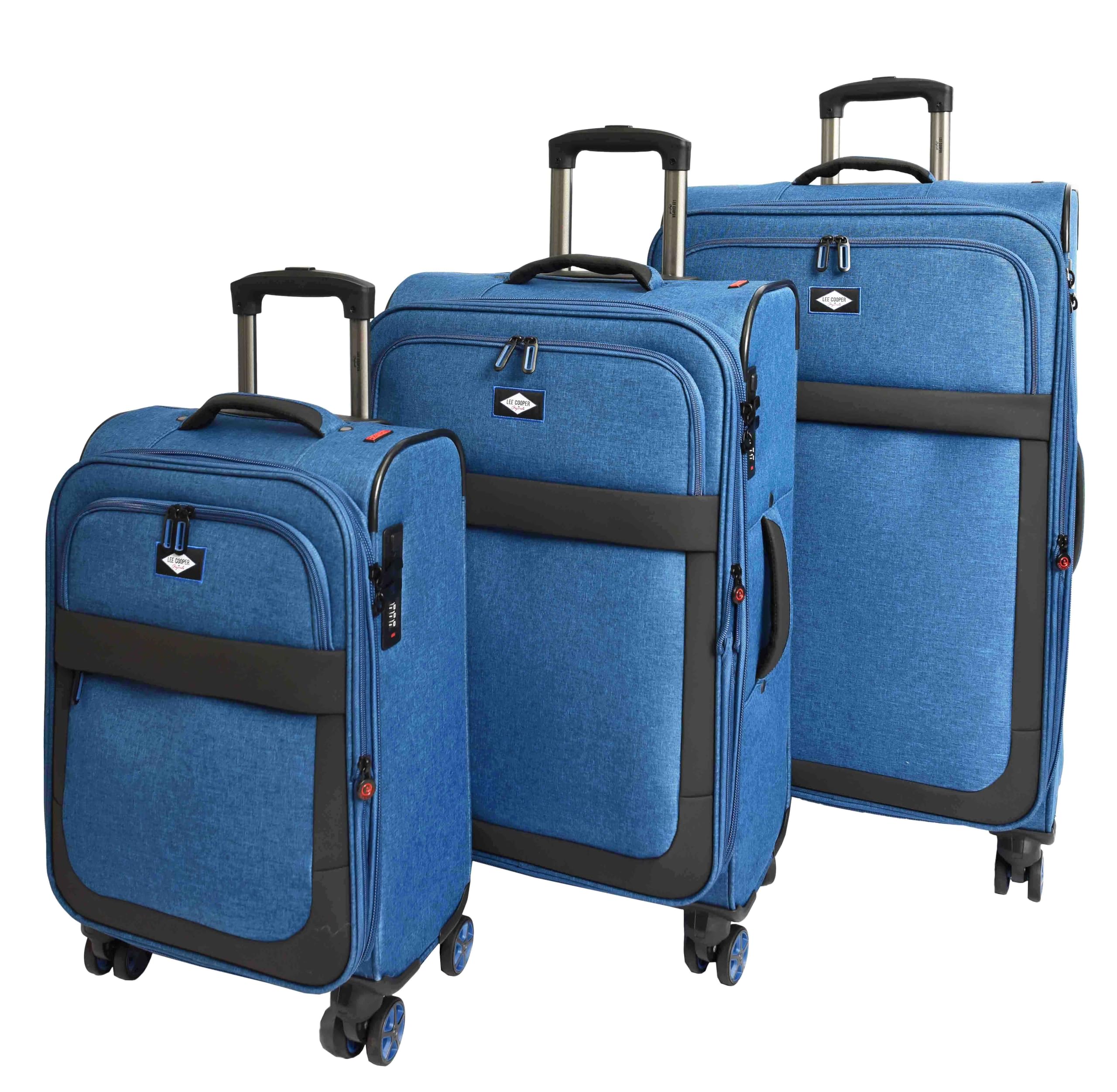 House Of Leather Nimbus - Set di 3 valigie espandibili con ruote, Marina Militare, Set x3, Bagaglio Espandibile con Ruote Spinner