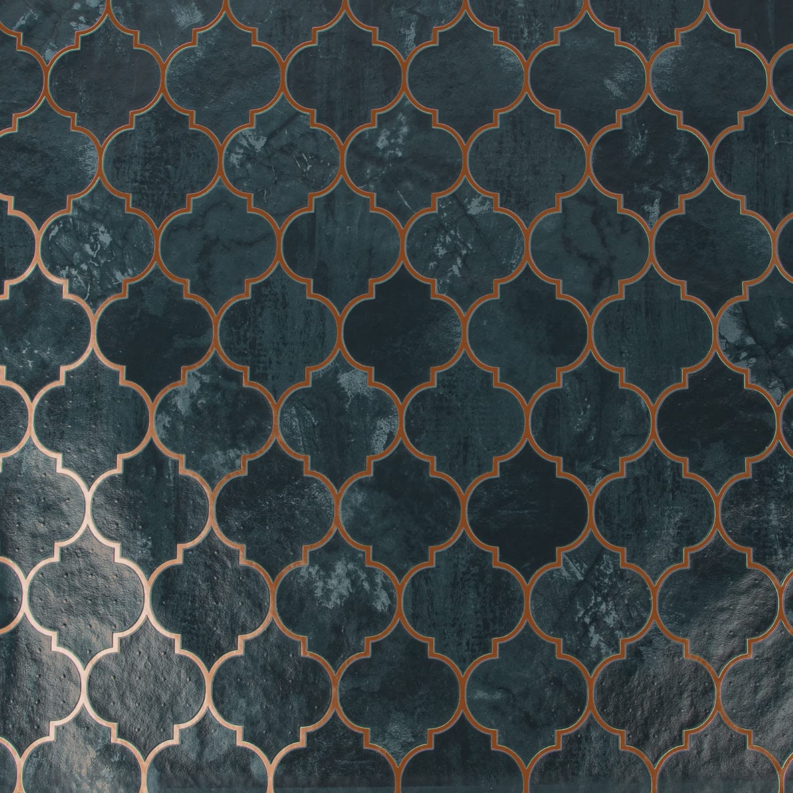 Contour Teal Antibac Tegula Geometric Wallpaper | Paste The Wall Application | Geomertic | Eco-Friendly 1000Cm