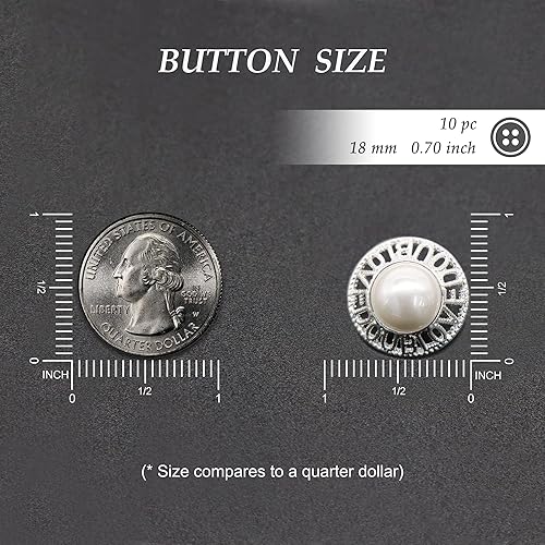 Miniatura 4 de Jerler 10 piezas de botones de diamantes de imitación plateados adornos de cristal para coser botones de ropa para decoración y bricolaje