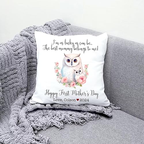 Miniatura 3 de Funda de almohada personalizada para el primer día de la madre, regalo para mamá, decoración del hogar