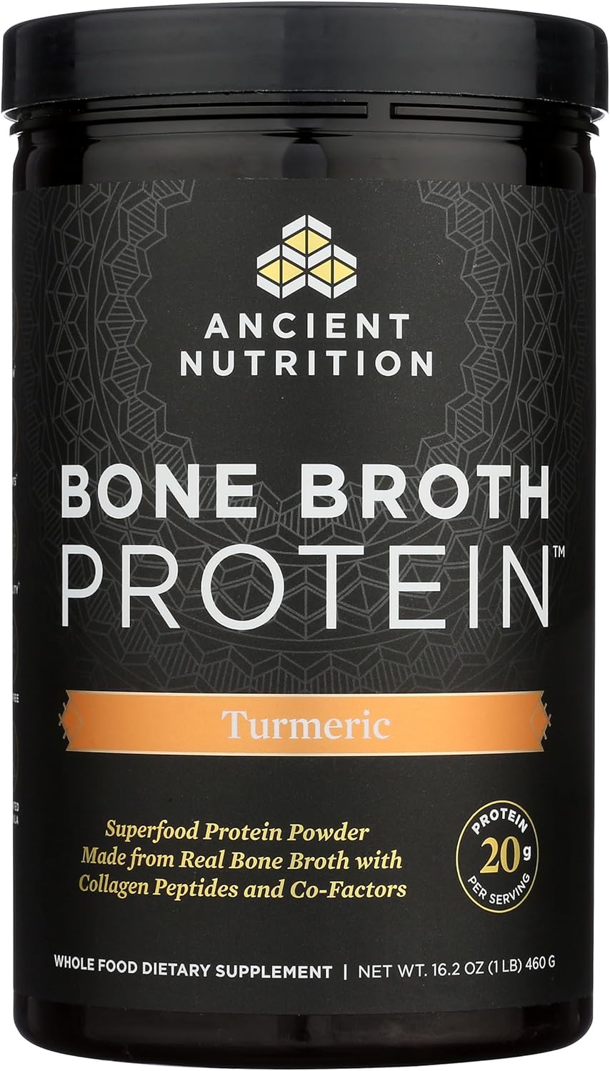 Ancient Nutrition Grass Fed, Cage Free, Bone Broth Protein Powder, 20g Protein, Hydrolyzed Collagen Peptides, Keto & Paleo Friendly, Supports Joint & Gut Health, Turmeric, 20 Servings - Image 4