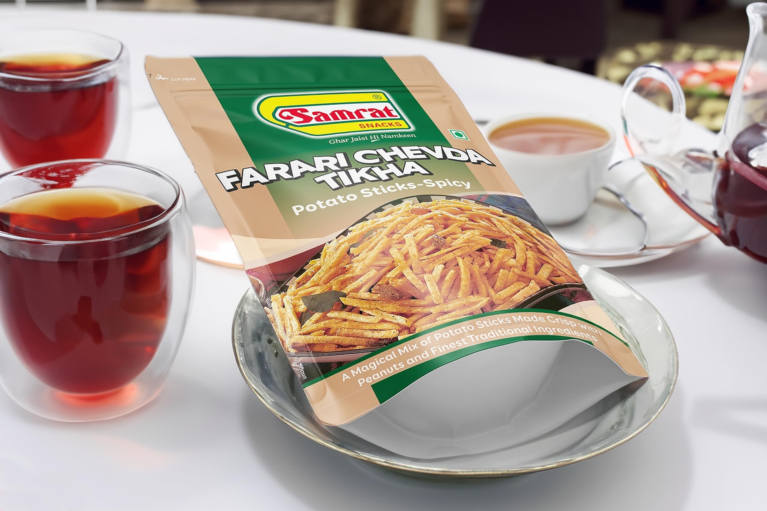 Samrat | Farari Chevda Tikha Potato Sticks Namkeen | Crunch and Flavor for Your Fasting Delights Snacks | Ghar Jaisi Hi Namkeen | (1 KG) (B0B84ZL3HS) Amazon Price History, Amazon Price Tracker