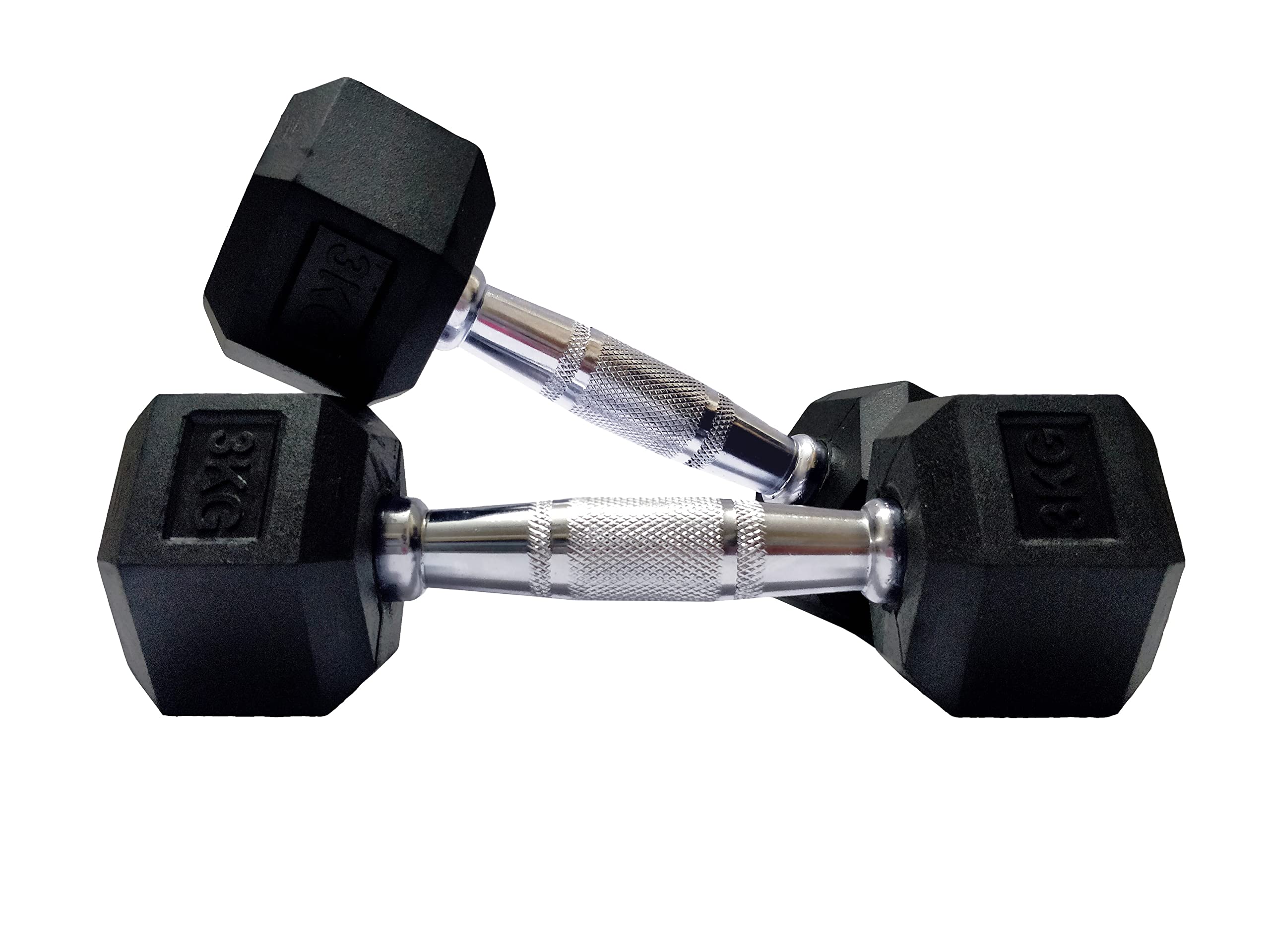 Sridaya Hex Dumbbell 3KG Pair for Home Gym Exercise, Fitness and Commercial Use, Rubber Coated Steel Dumbbells, 5 Days Dumbbell Workout Ebook, BLACK, (3Kg X 2Pcs = 6Kg) (B08R75HTLQ) Amazon Price History, Amazon Price Tracker
