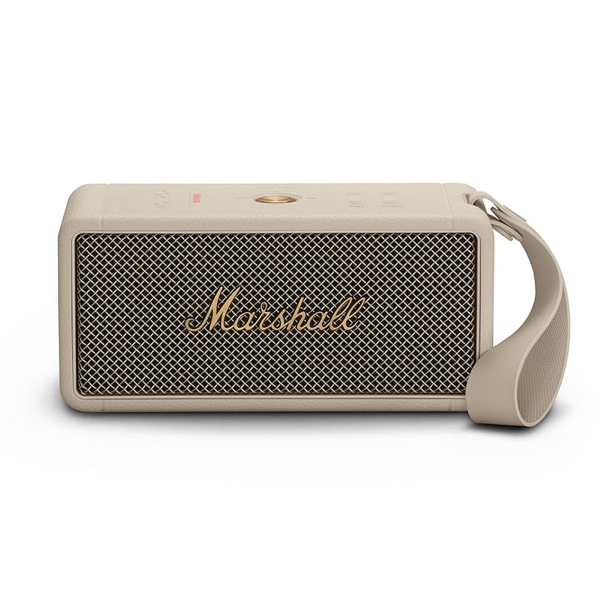 Marshall Middleton Altoparlante Bluetooth wireless portatile - Oltre 20 ore di riproduzione portatile - Impermeabile IP67 - Crema
