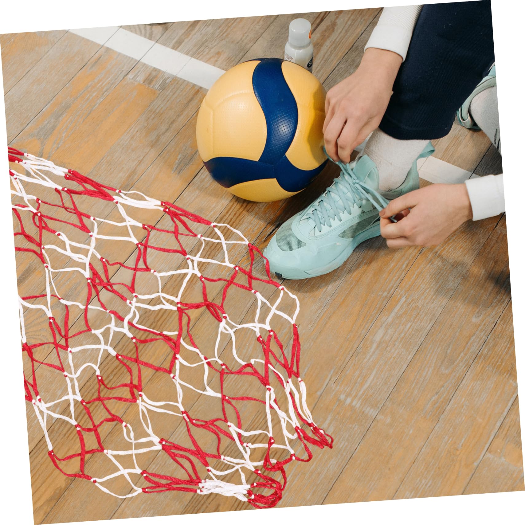 Abaodam Handy Portable Ball Carrier Net Mesh Bag Holds Balls for Basketball Volleyball Soccer Lightweight Non Slip Design for to Gyms and Sports Events